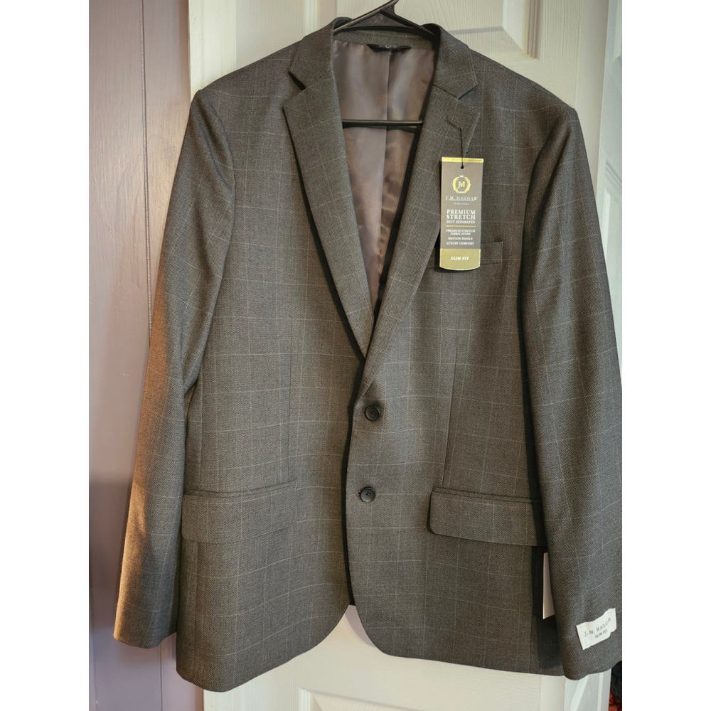 J.M. Haggar Blazer Gray Size 42S NWT